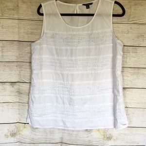 TOMMY HILFIGER SLEEVELESS WHITE TOP SIZE XL